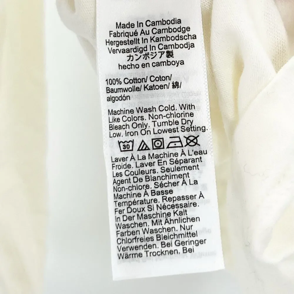 J. Crew Slim Fit Sueded Cotton Polo Shirt Ivory Classic Men's Size M NWOT